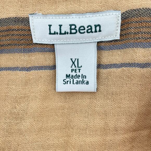 L.L. Bean Women's Hi-Lo Short Sleeve Pullover Shirt, Sz. XL Petite Stripes Boho - Picture 4 of 7